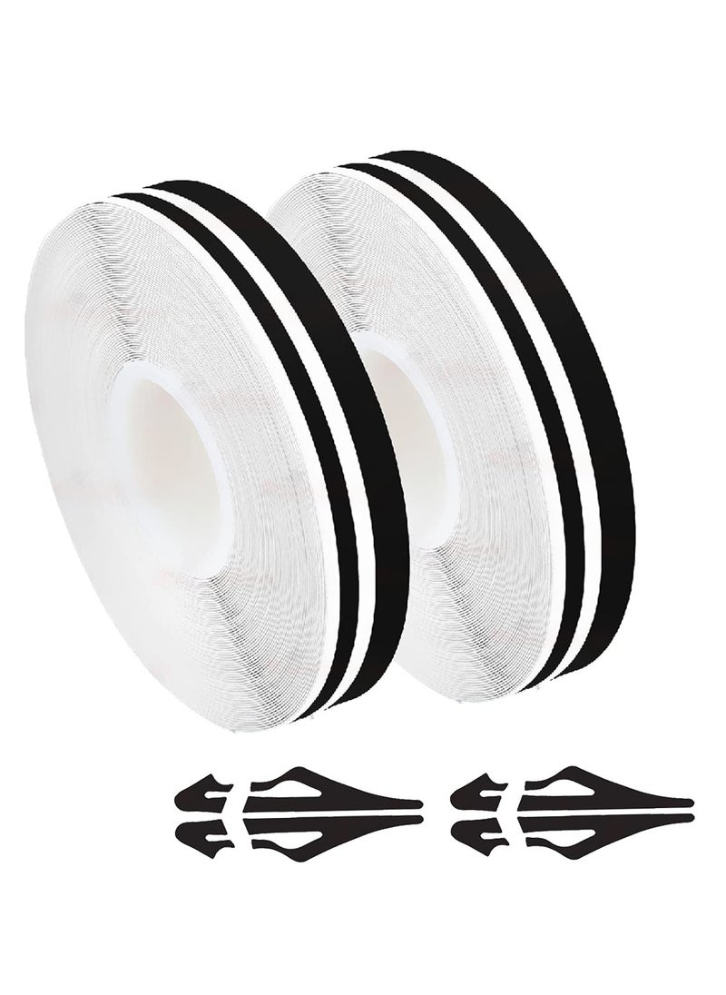 KASTWAVE - Car Pinstriping Tape  Vinyl Pin Striping Decals DIY Stickers Glossy, 2pack Stripe Decals Car Stickers for Motorcycle Home Door Musical Instrument 32Ft, 9.8m, Black - Image 1