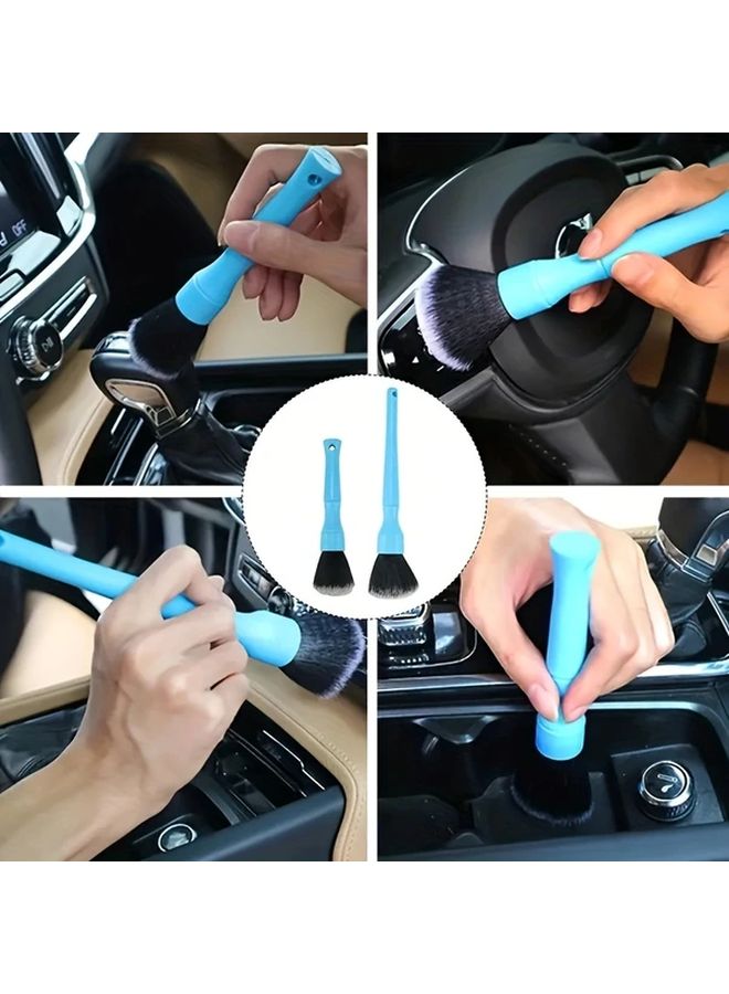 Blue 6 5 Inch Car Detailing Brush Ultra Soft Synthetic Bristles for Interior Cleaning Dust Removal Perfect Gift - Image 3