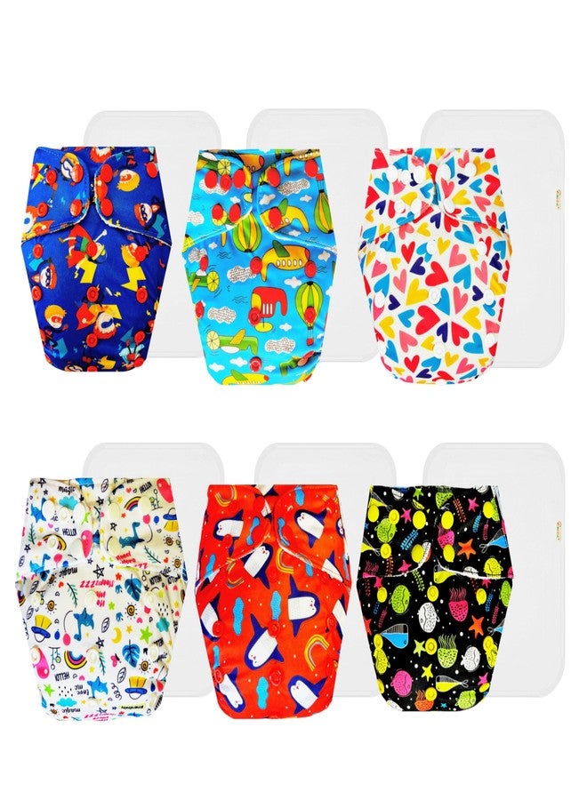 حفاضات دمبلدو القماشية الممتازة مع حشوة قطنية (عبوة من 6) | ناعمة ولطيفة | مانعة للتسرب | سهلة التنظيف | موثوق بها من قبل الأمهات | من 3 أشهر إلى 3 سنوات | للجنسين - Image 1