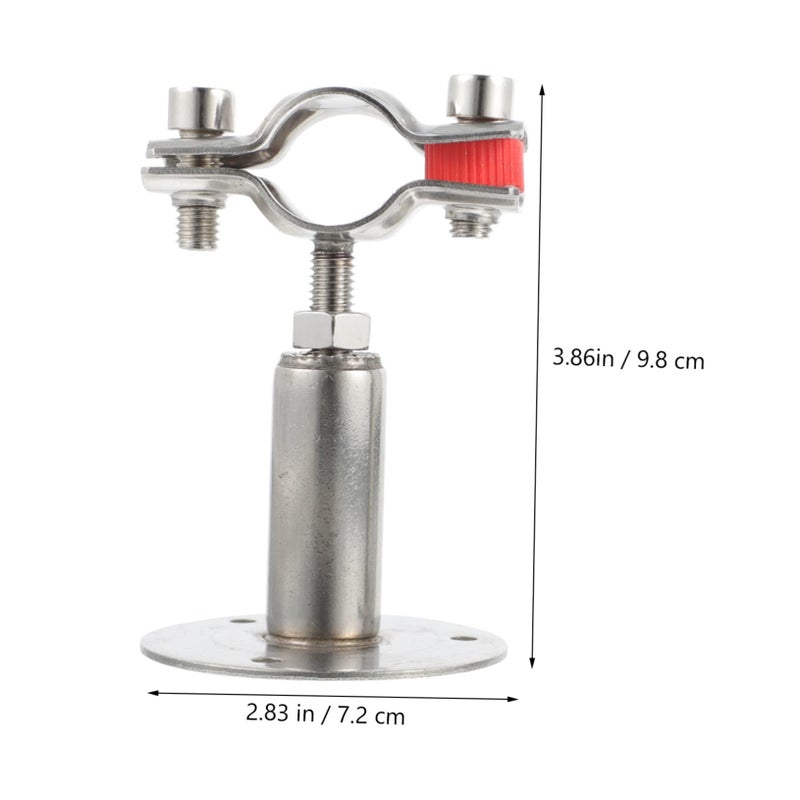 2Pcs Stainless Steel Adjustable Hose Clamps Brackets Size 9 8X7 2CM for Home Industrial Use - Image 3