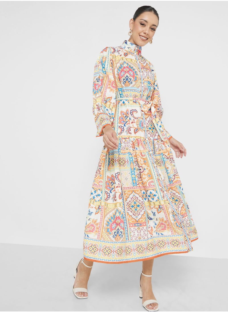 Khizana Abstract Print Dress  - Image 4