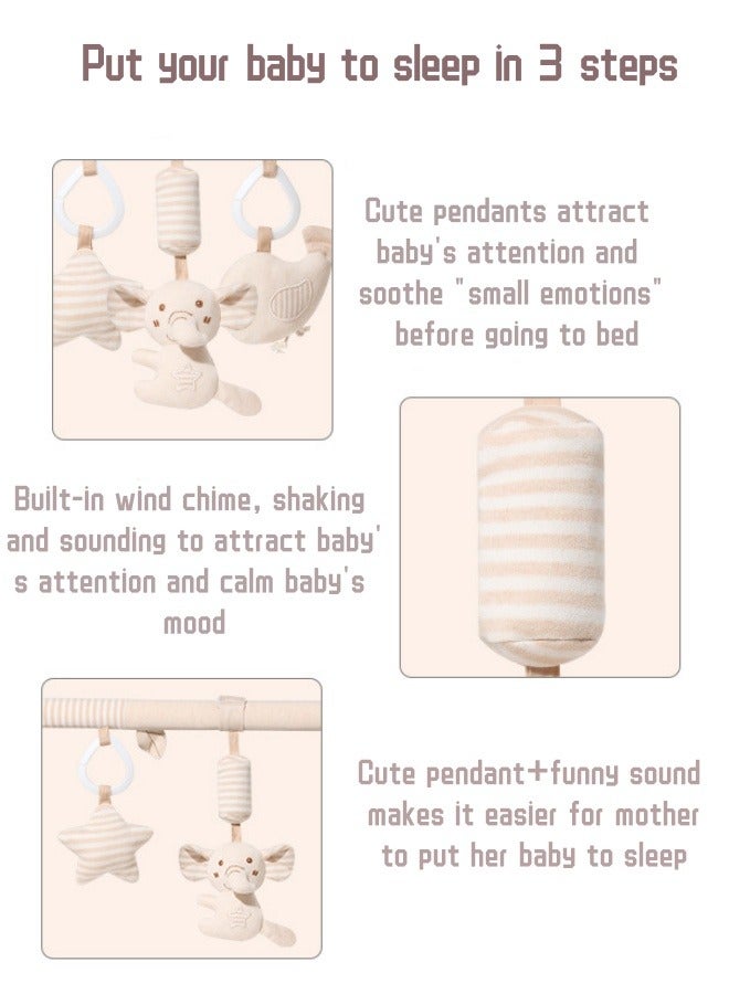 Baby Mobile for Crib & Bouncer, Hanging Toys for Baby Bjorn Bouncer Toy Bar, Crib & Car Seat, 3 Detachable High-Contrast Rattles, Newborn Sensory Play (0-6 Months)  - Image 3
