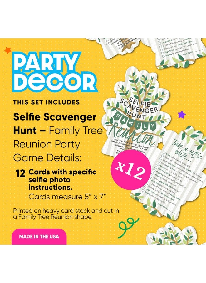 Big Dot of Happiness Big Dot of Happiness Tree-Shaped Family Reunion Selfie Scavenger Hunt Cards - Interactive Party Game, 12 Premium Cardstock Photo Challenge Cards  - Image 3