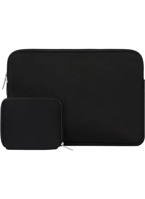 حافظة كمبيوتر محمول متوافقة مع جهاز MacBook Air/Pro 13-13.3 بوصة نوت بوك متوافق مع جهاز MacBook Pro 14 بوصة M3 M2 M1 Chip Pro Max 2023-2021 حقيبة نيوبرين مع حقيبة صغيرة