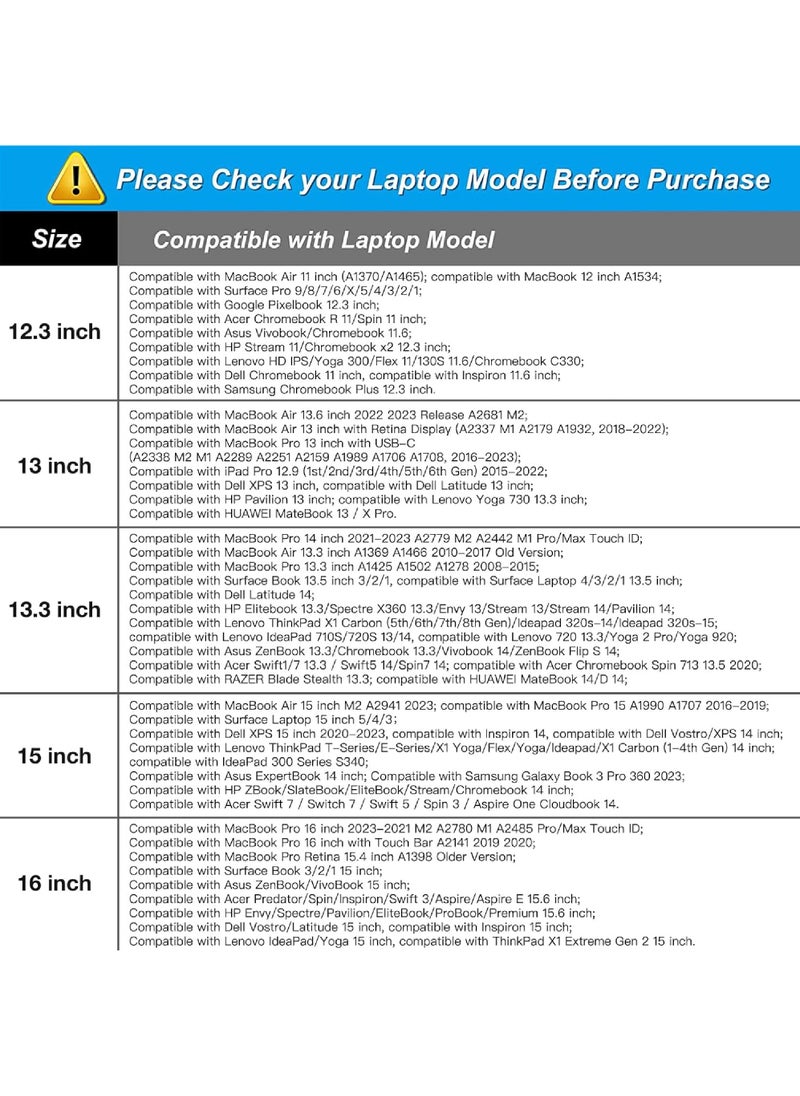 Rock Pow - Laptop Sleeve Compatible with MacBook Air/Pro 13-13.3 inch Notebook Compatible with MacBook Pro 14 inch M3 M2 M1 Chip Pro Max 2023-2021 Neoprene Bag with Small Case - Image 1