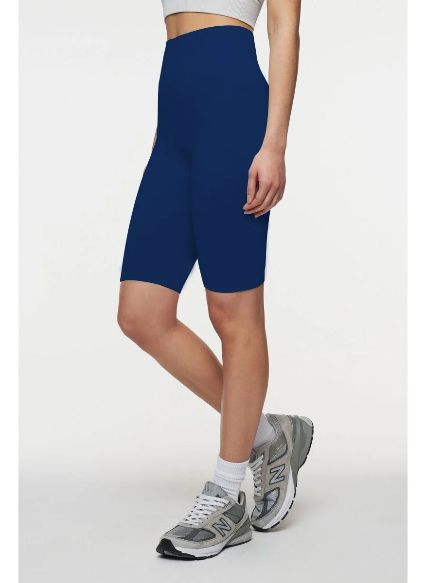 Mistirik Mystic Knitted Model Biker Shorts Straight, Comfortable, Push Up Effect, Navy Blue Color
