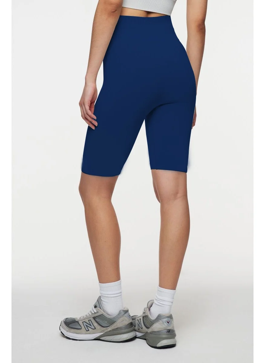 Mistirik Mystic Knitted Model Biker Shorts Straight, Comfortable, Push Up Effect, Navy Blue Color