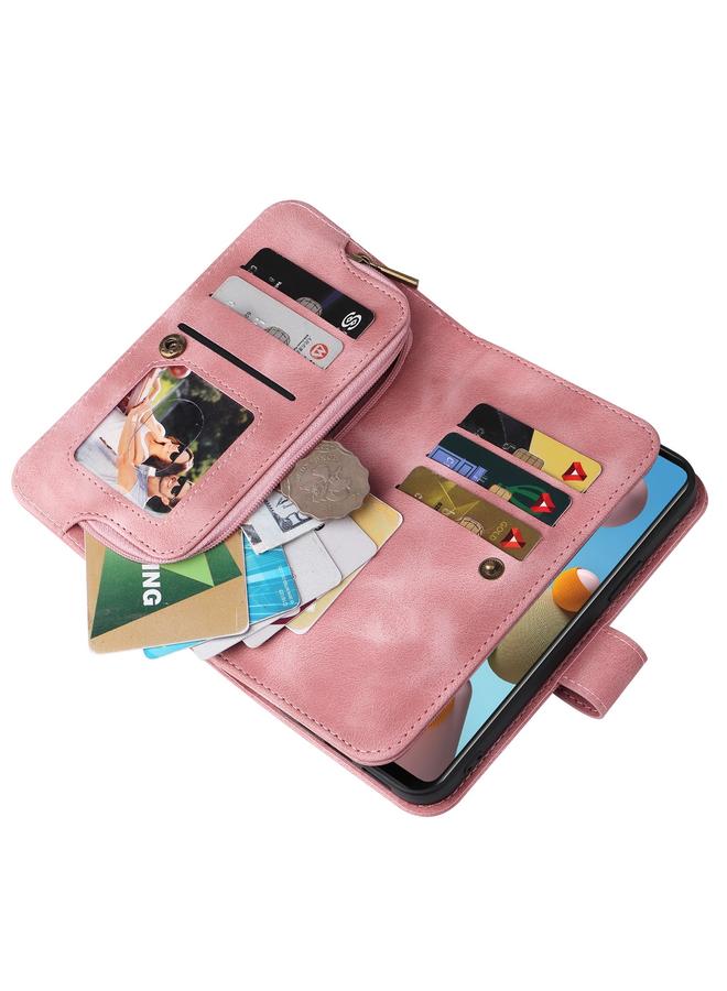 S-TOP Case For Samsung Galaxy A21s Multifunctional Card Slot Zipper Wallet Leather Phone Case - Image 5
