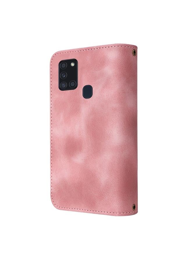 S-TOP Case For Samsung Galaxy A21s Multifunctional Card Slot Zipper Wallet Leather Phone Case - Image 3