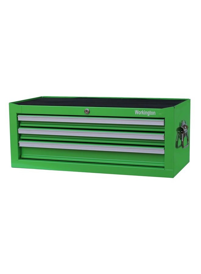 Workington Industrial 3 Drawers Portable Metal Intermediate Box, 26" Middle Tool Chest Cabinet with Ball Bearing Drawer Slides, Steel Tool Storage Box Organizer 4009 Green - Image 1