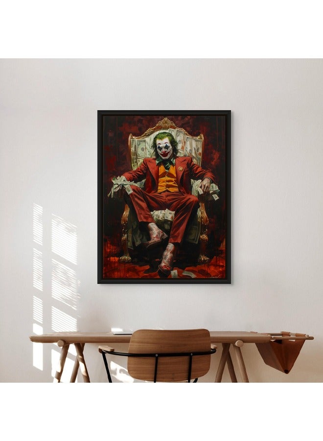 Art Decor Art Decor Framed Canvas Wall Art of Joker Pop Art Portrait Movie Poster Art Print Wall Décor for Home Office Living Room Bedroom Gifting  - Image 2