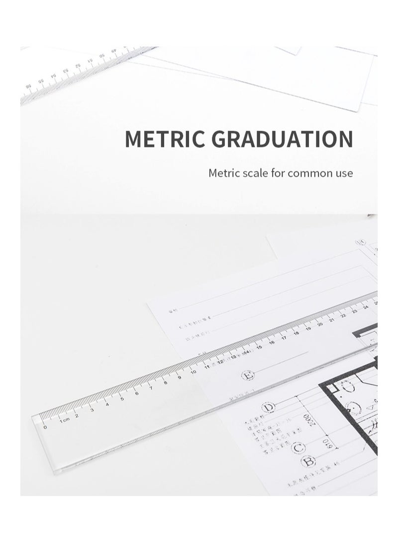 ديلي مسطرة E6260 بطول 60 سم شفافة – قطعة واحدة – مثالية للرسم الهندسي والتقني - Image 5