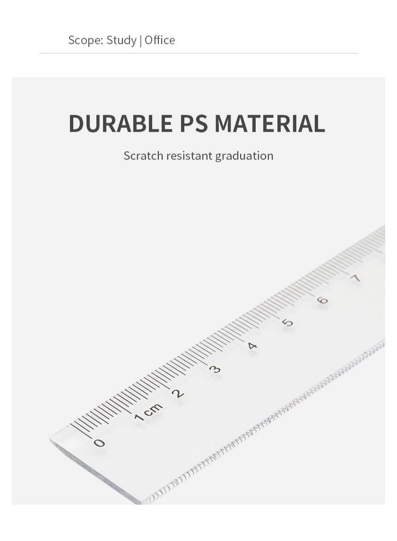 ديلي مسطرة E6260 بطول 60 سم شفافة – قطعة واحدة – مثالية للرسم الهندسي والتقني - Image 3