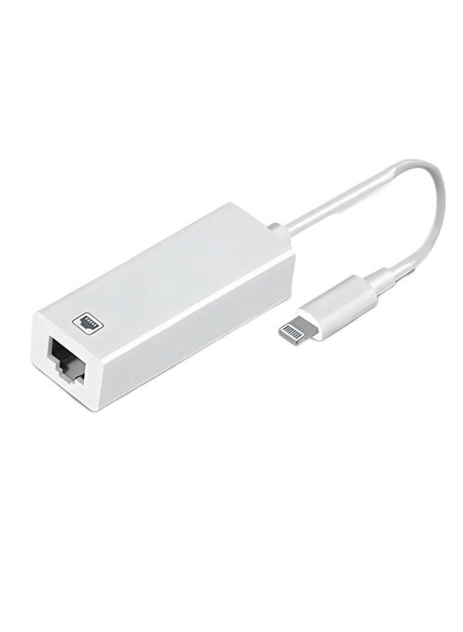 DesofIcon [Apple MFi Certified] Lightning to Ethernet Adapter,RJ45 Ethernet LAN Network Adapter Cable with 8 Pin Connector Compatible with iPhone 13/12/11/XS/XR/X/8/7/iPad/iPod, Plug and Play, Supports 100Mbps - Image 1