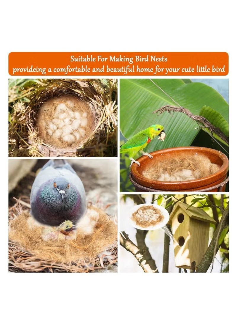 الضفدع الحقيقي 2 Pack Bird Nesting Material - Bird Nests Bedding Hummingbird Nesting Material Mixing Canary Nesting Material Finch Nesting Material Parakeet Nesting Materials for Cage,Gardens,Tree Trunks (80G) - Image 4