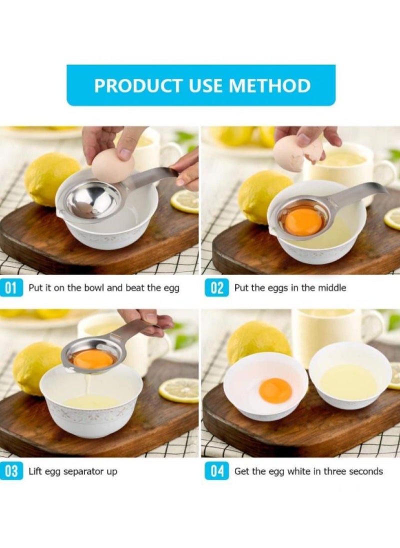Alissa Egg White Yolk Separator Filter Egg Extractor Egg Divider Cooking Tool Dishwasher Safe Chef Kitchen Gadget Stainless Steel  - Image 3