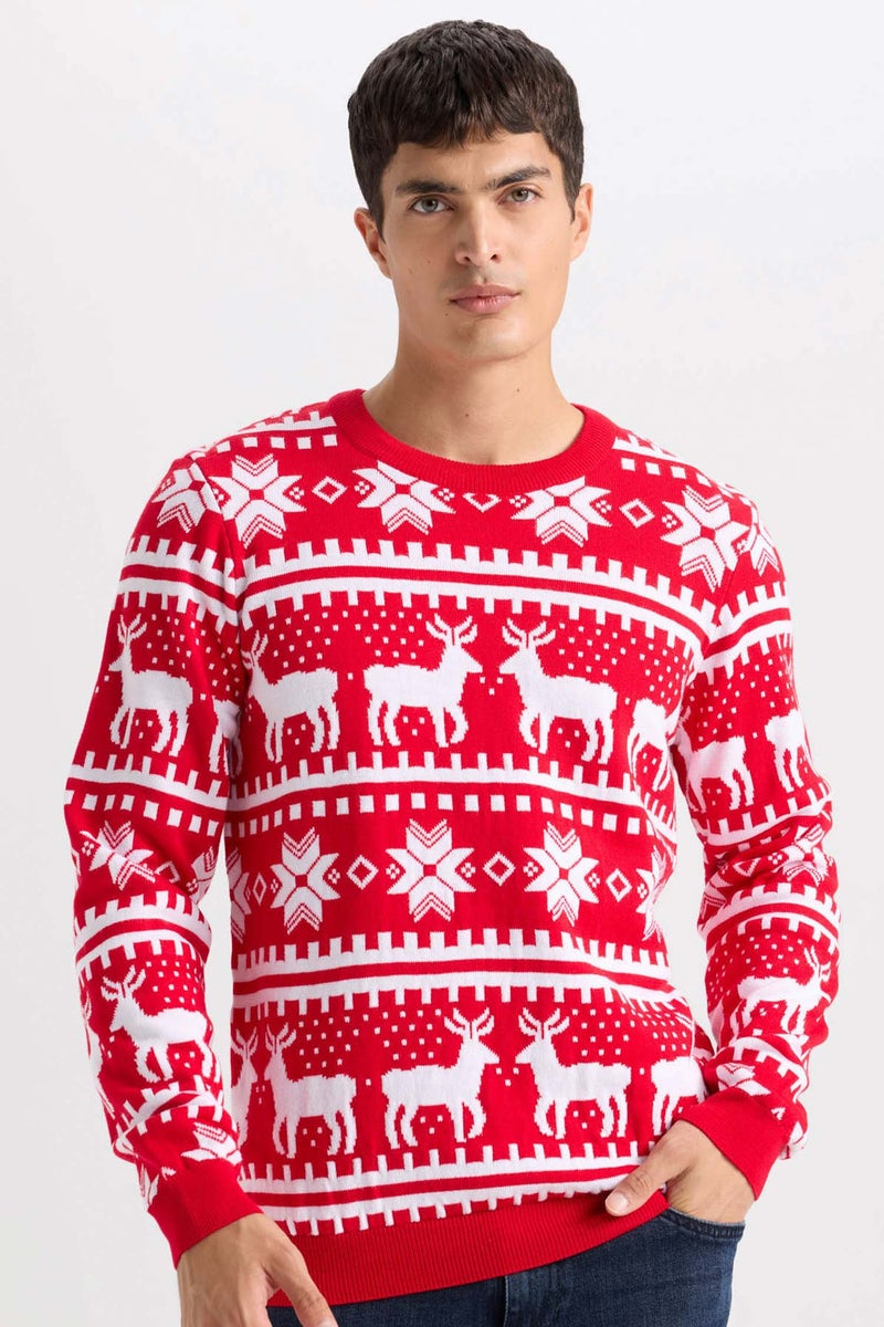 DeFacto Man Standard Fit Crew Neck Knitted Pullover  - Image 1