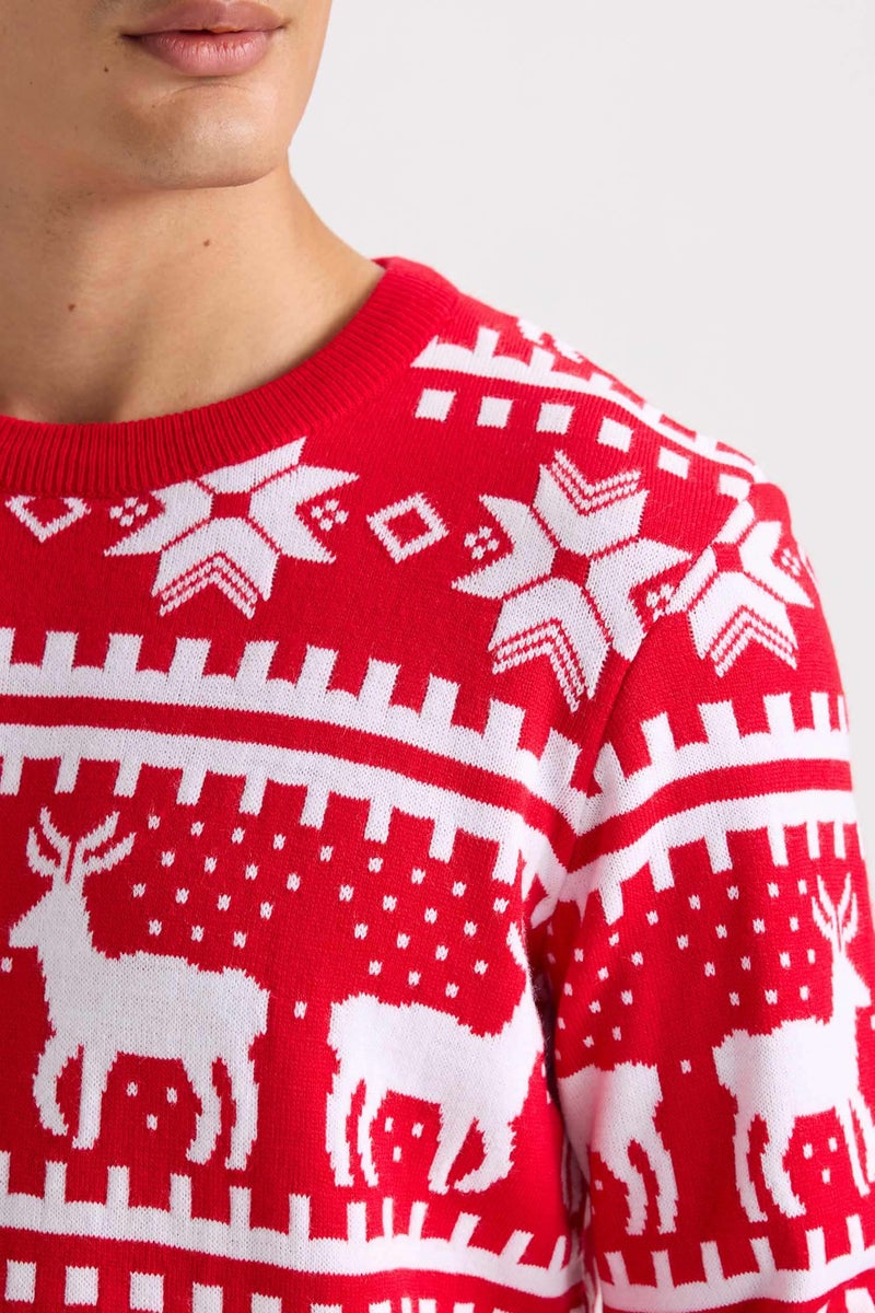 DeFacto Man Standard Fit Crew Neck Knitted Pullover  - Image 4