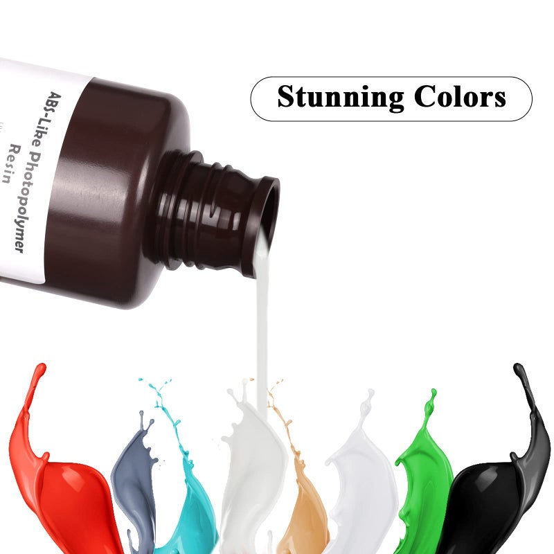 ELEGOO ABS-Like 3D Printer Resin, 405nm UV-Curing LCD Resin High Precision Fast Curing Non-Brittle Standard Photopolymer Resin for LCD Printing Grey 1000G - Image 5