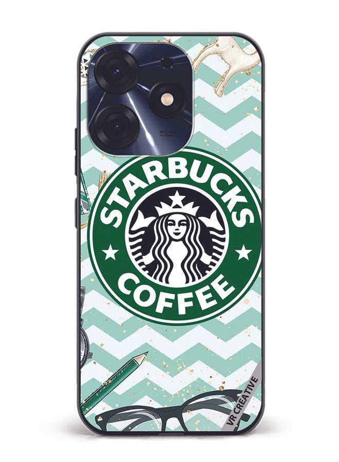VR CREATIVE Protective Case Cover For Tecno Spark 10 Pro Starbucks Coffee Design Multicolour - Image 1