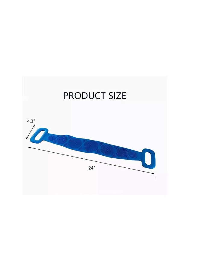 thriftkart Double Sided Silicone Body Back Scrubber Bathing Body Brush For Deep Skin Cleaning Massage Dead Skin Removal Exfoliating Belt For Shower (Multi Color, Pack of 1) - Image 4