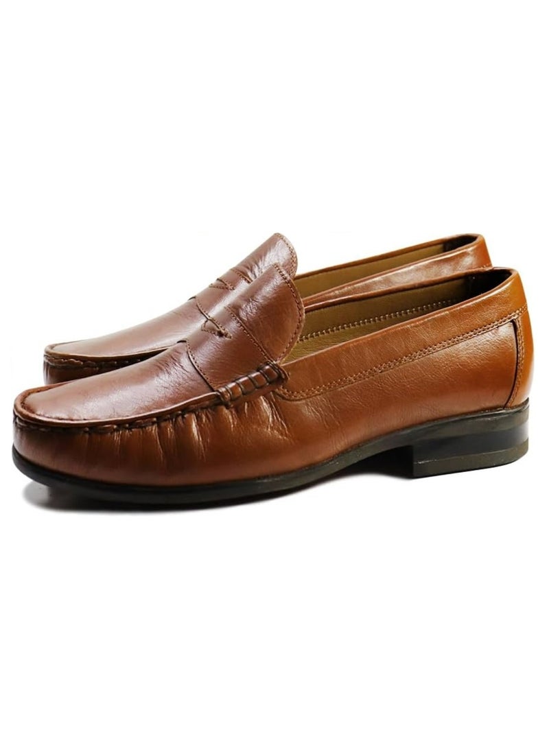 Mont Hawk - Ara Mocc Genuine Leather Shoes (Tan Color) - Image 1