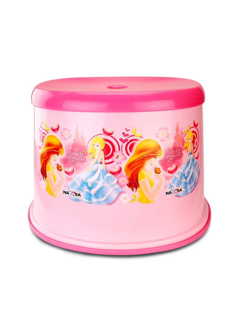 NAYASA Nayasa Kids Bathroom Set DLX- 3 Pcs Set (Bucket, Mug, Stool) Plastic Bathroom Set, Ideal for Home & Kitchen, Pink  - Image 4