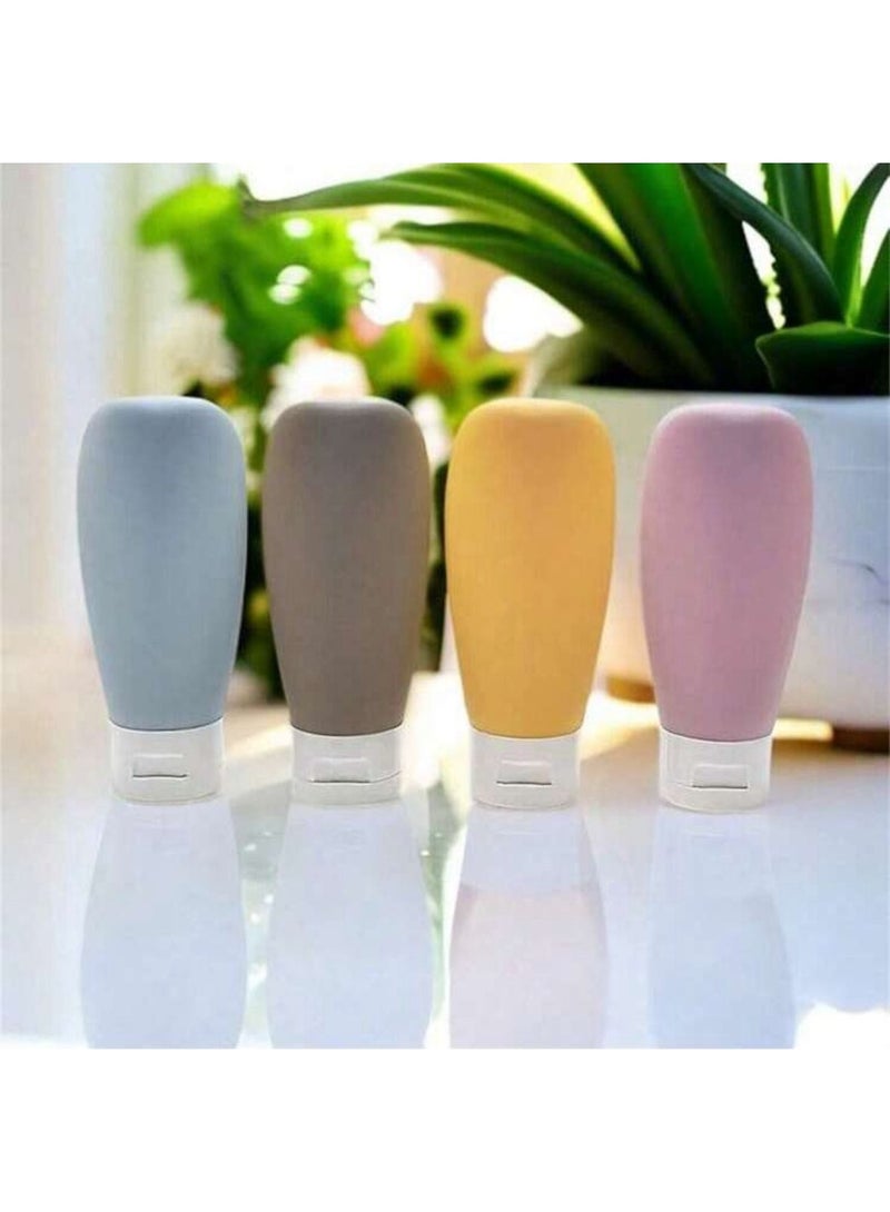 Cosmetic and care containers for travel, trips, and daily use for home and office, 4 pieces - Image 1