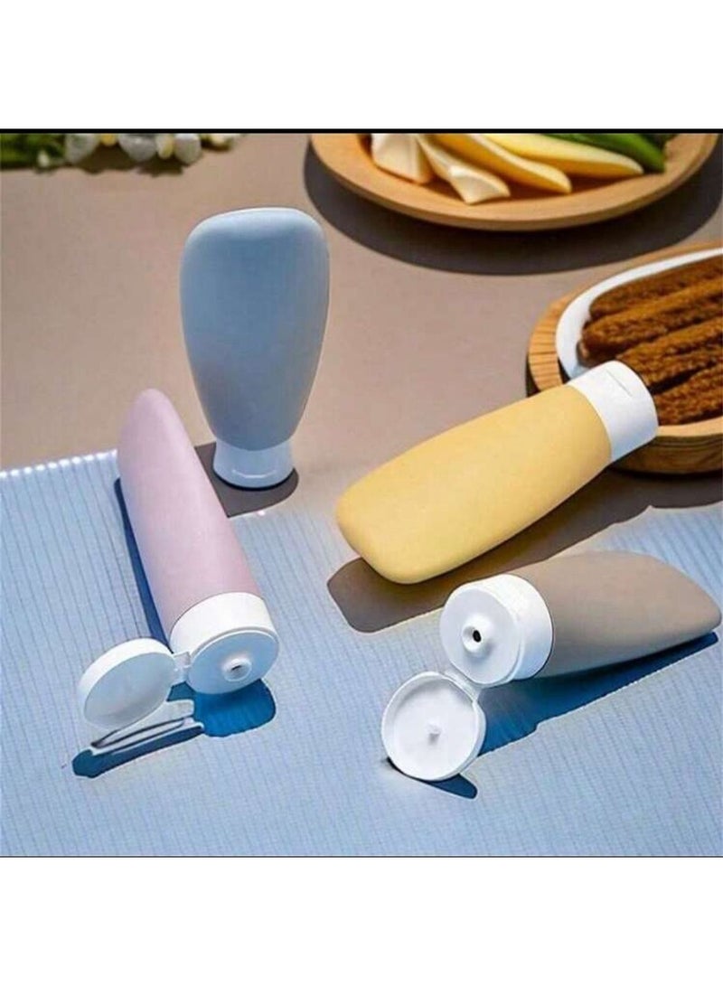 Cosmetic and care containers for travel, trips, and daily use for home and office, 4 pieces - Image 4