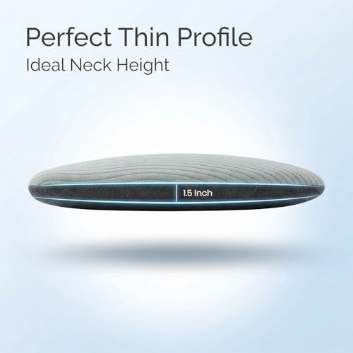 ROMA PUF Savaro Thin Memory Foam Pillow for Sleeping, 24x16 Inch, Soft Orthopedic Pillow for Neck, Cervical Shoulder Support, for Side & Back Sleepers, Breathable for Home & Hotel Use (Dream Wave) - Image 3
