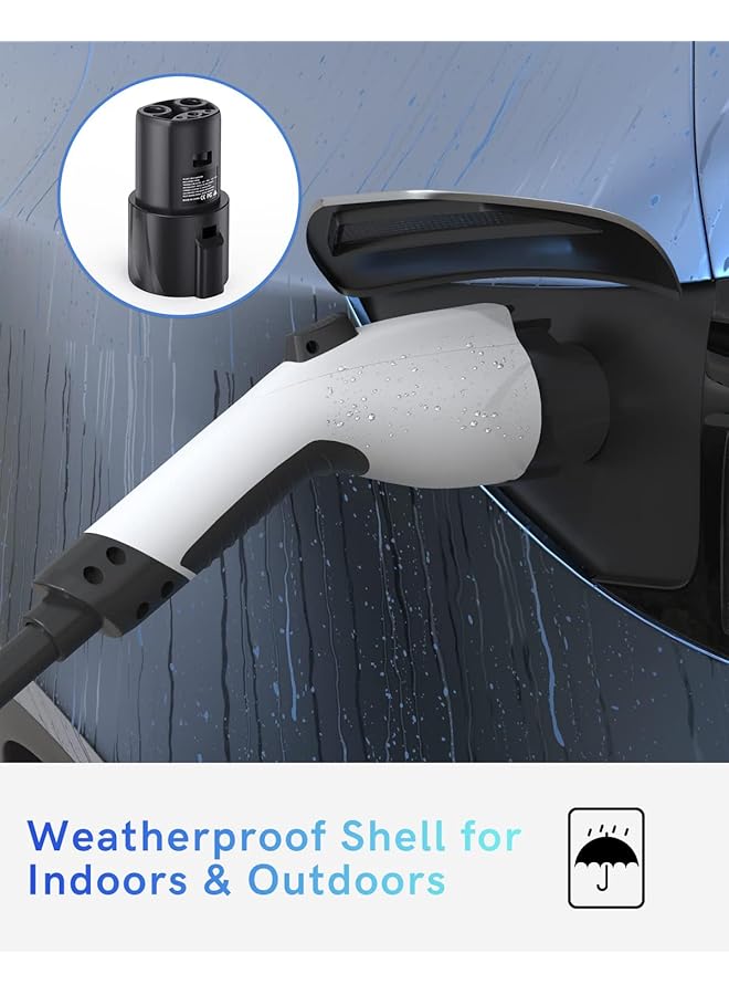 Excefore J1772 To Tesla Charger Adapter 80 Amp/240Vac, Safety Certified, Compatible With Tesla Model 3 Ysx, Portable Outdoor Sae J1772 Ev Adapter For Tesla - Image 3