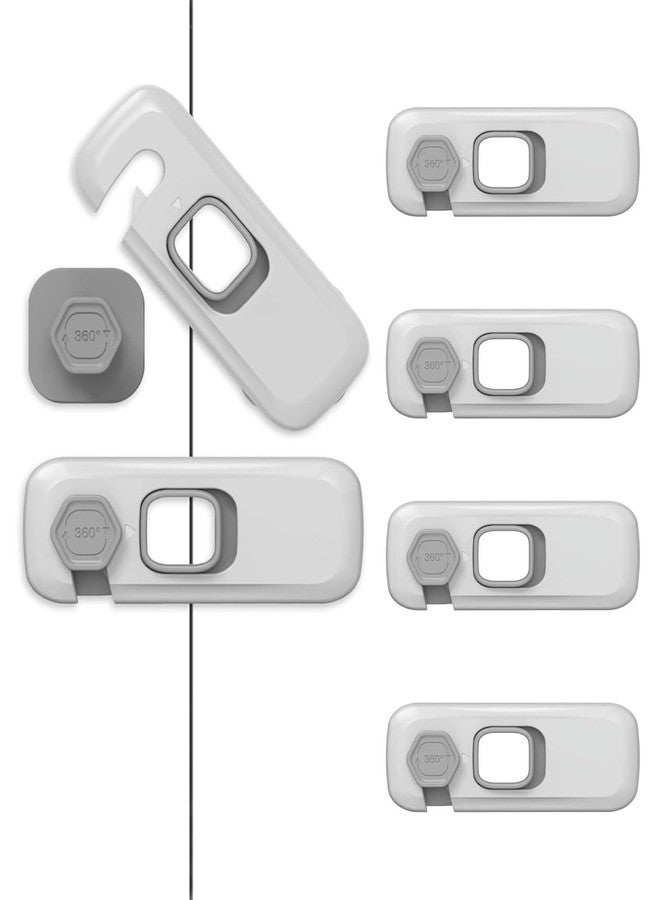 BLIXAR 4 Pcs Drawer Lock, Fridge Lock, Door Lock for Kids Safety Fridge Door Lock Easy Install Lock for Cupboard Drawers TV Cabinet Essential Safety Products - Image 1