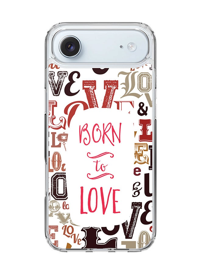Stylizedd Classic Clear MagSafe Case for iPhone 17 Air , Hybrid Soft Case Flexible Edges Anti Drop TPU PC Gel Thin Transparent Cover [ Designed for iPhone 17 Air ] - Born To Love