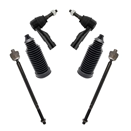 TRQ Front Steering Kit Steering Rack & Pinion Bellow Tie Rod Compatible with 2013-2018 Ram 1500 - Image 1