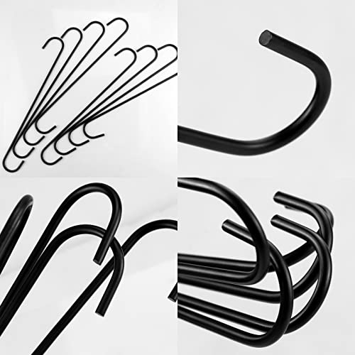 Bercoor 8 Pack 11.8 inch Extra Large S Hooks Black Heavy Duty Plant Hanging Hooks Long S Shaped Extension Hooks for Kitchenware, Pots, Utensils, Plants, Wardrobe, Gardening Tools, Clothes - Image 4