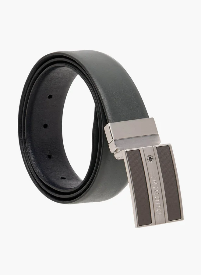 DUCHINI Solid Belt with Auto Lock Buckle Closure