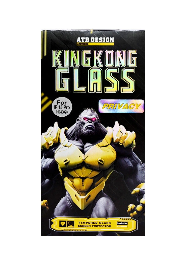 KINGKONG TEMPERED GLASS SCREEN PROTECTOR IPHONE 15 PRO PRIVACY