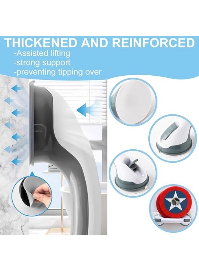 Suction Grab Bar for Bathroom Safety, 12 Inch Support Handle for Shower, Bathtub and Toilet, Easy Installation for Elderly and Daily Mobility Assistance - Image 3