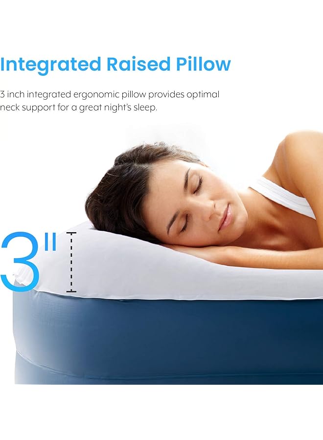 ACTIVE ERA Premium Air Bed Single Size with Built in Electric Pump and Integrated Pillow Air Mattress Guest Bed & Inflatable Mattress for Home or Travel - Image 4
