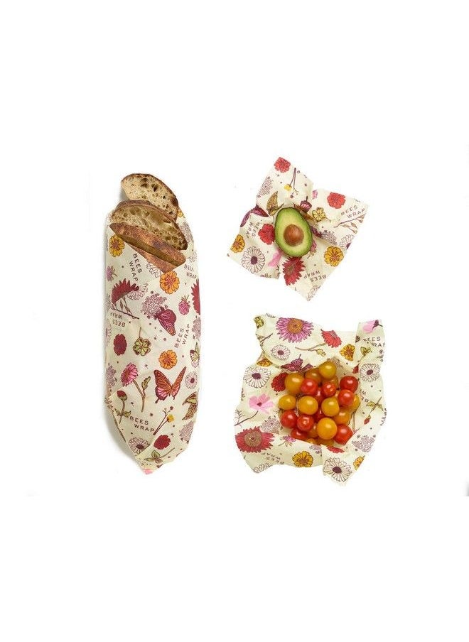 Bee's Wrap Vegan 3 Pack Made In Usa With Certified Organic Cotton Plastic And Silicone Free Reusable Plantbased Food Wraps 3 Pieces (S M L)  - Image 3