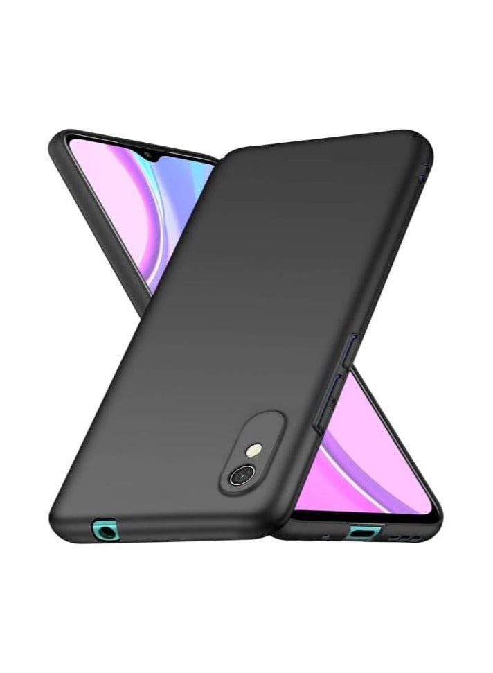 Protective Cover For Redmi 9A , Slim Fit Soft Back TPU Case Flexible Silicone Cover Compatible For Redmi 9A - Black