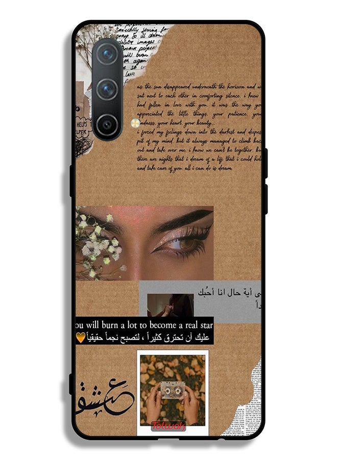 Tolwak OnePlus Nord CE 5G Protective Case Cover Arabic Quote You Will Burn A Lot To Become A Real Star - Image 2