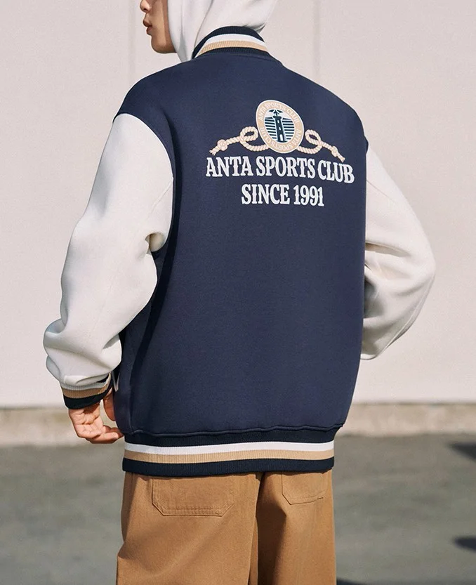 ANTA Heritage Varsity Bomber Jacket - Baseball Varsity Jacket- Lifestyle Blue