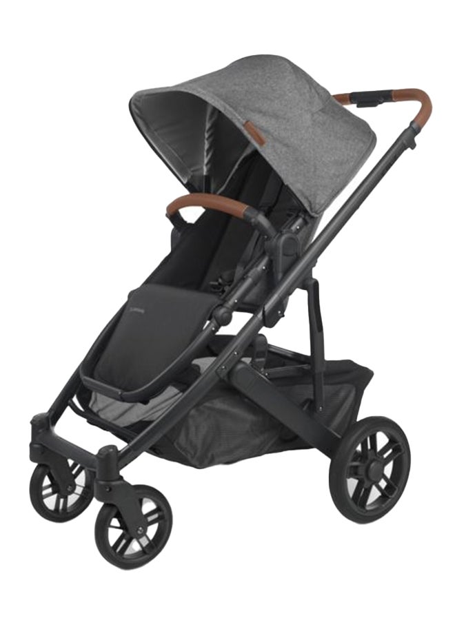 UPPAbaby Cruz V2 Stroller, Carbon Frame with Saddle Leather, Infant and Toddler up to 22 kg, Lightweight, Reversible Seat and Oneâ€‘Hand Fold, Greyson Charcoal MÃ©lange - Image 1