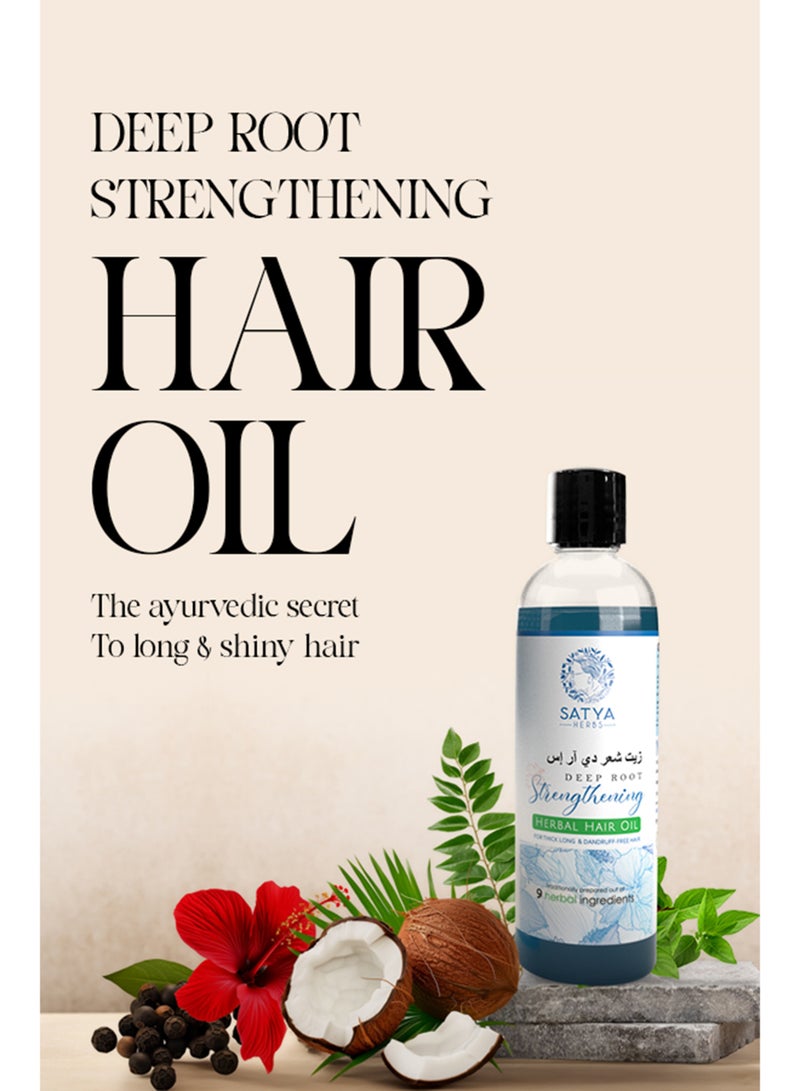 SATYA HERBS 100ML Deep Root Strengthening Herbal Hair Oil,Ayurvedic Hair Oil,Natural Hair Care Oil,Indian Kerala Ayurvedic Hair Oil Organic Pure Natural Hair Growth Oil Anti-Dandruff Oil Hair Loss Treatment Hair Root Nourishing Herbal Oil for Men and Women - Image 4