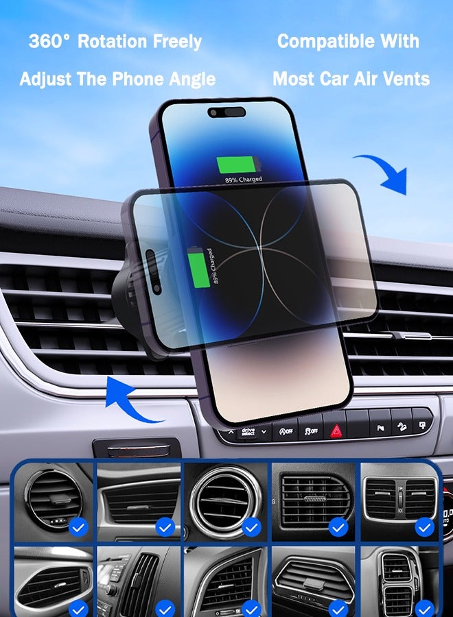 Magnetic Car Phone Holder For Air Vent, Anti Shake Mobile Holder Car With Ultra Stable Hook Design, 360° Rotation, Suitable for iPhone and Android Devices—Vent Type - Image 4