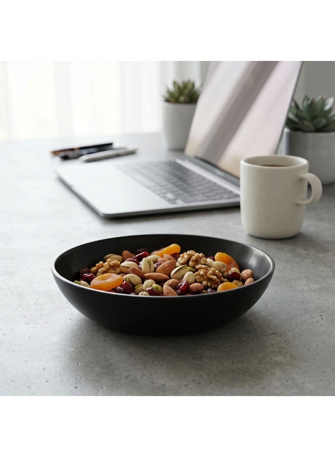 EasyGO Easy-Go Set of Reusable Plastic Plates 21cm (4 Plates) BPA Free PP – Microwave, Freezer & Dishwasher Safe - Space Grey - Image 3