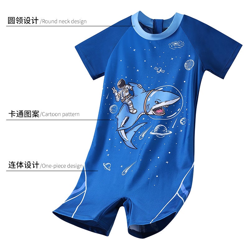 الصيف حمام سباحة ممتعة الماء لعب ناعم لطيف تجفيف سريع ملابس سباحة للأطفال الأولاد ملابس سباحة قطعة واحدة ملابس سباحة مطبوعة عصرية - Image 4