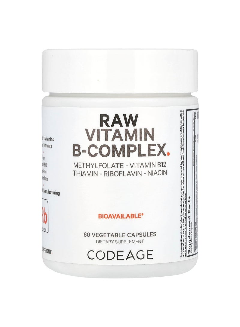 Codeage Raw Vitamin B-Complex, 60 Vegetable Capsules