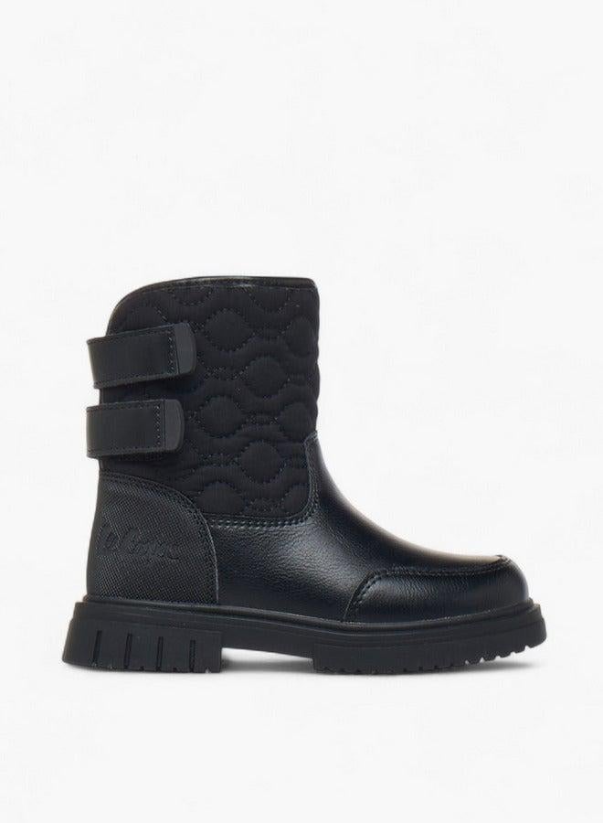 Lee Cooper Girls' Quilted Ankle Boots with Hook and Loop Closure - Image 2